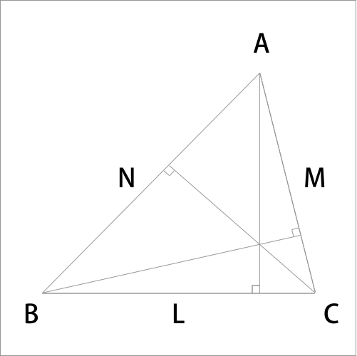 三角形の垂心を表した図