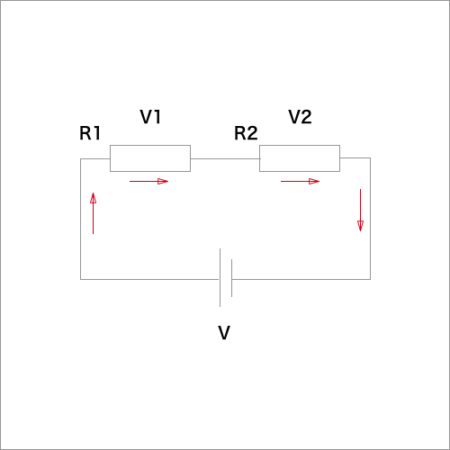 直列接続の抵抗イメージ図
